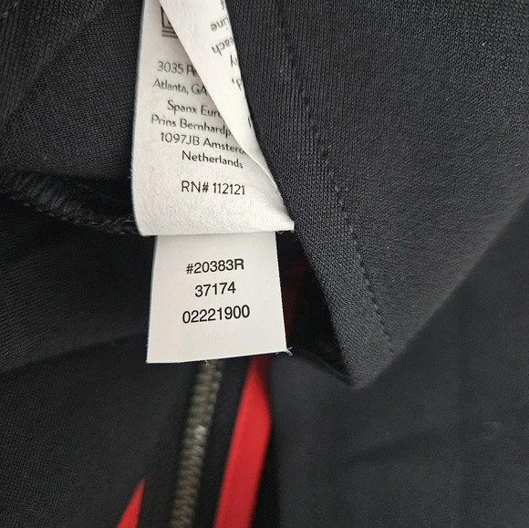 SPANX Perfect Jumpsuit Black V Neck Sleeveless One Piece Ponte Flare Pants NWT - Picture 6 of 7